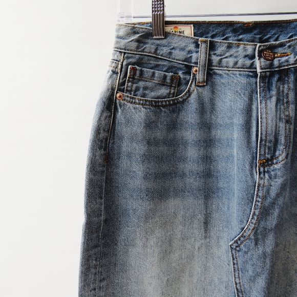 Marine Layer Celine Denim High Rise Jean Skirt Size 8 - Picture 4 of 14